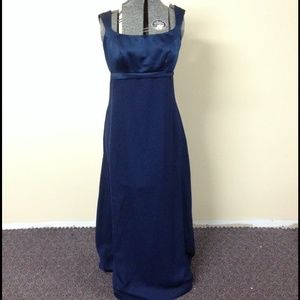 🎉HP🎉 Vintage Size 4P Van Bramlett Elegant Navy Gown 4 Petite